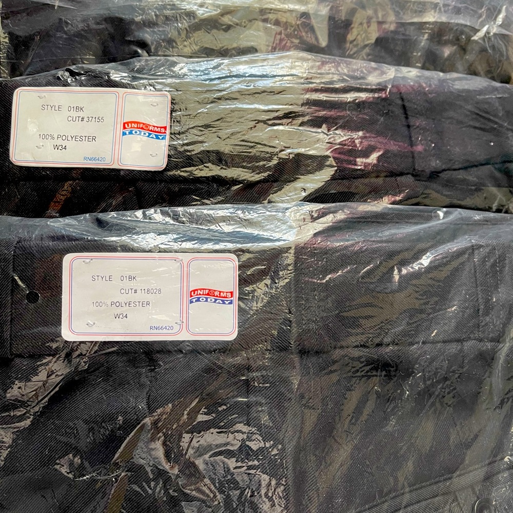 Uniform today brand new unused waist size 34 black color.